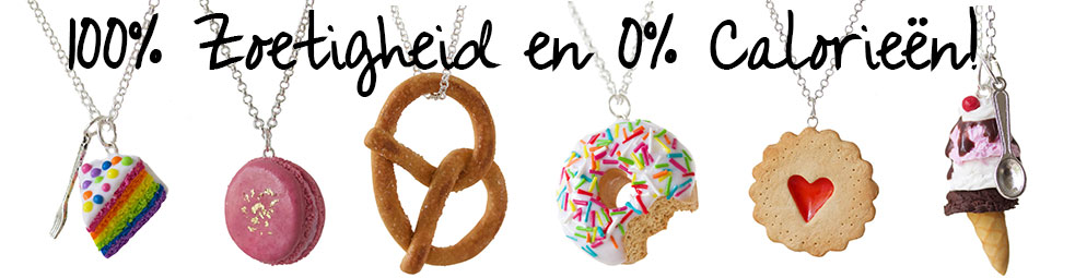 snoepsieraden van fimoklei handgemaakt door sweetstuff