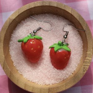 Aardbeien oorhangers